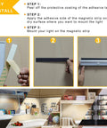 Step-by-step installation of Go To Cordless Under Cabinet LED Lights With Remote Control Rechargeable 20 LED Dimmable Closet Light Stick