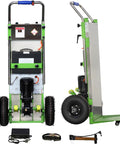 Powerful Electric Stair Climbing Hand Truck Dolly With 880 Pound Heavy Duty Load Capacity And 1200 Watt Motor For Easy Furniture Moving, featuring foldable design and durable steel frame.