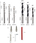 Various drill bits and tools for an Adjustable Hole Saw Cutter Kit 40 To 300mm Circle Hollow Drill Bit Set.