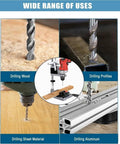 Portable Floor Drill Press Stand With Aluminum Alloy Frame And Large Anti-Shake Base For Hand Tools Repair, shown in use for wood and aluminum.