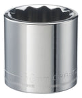 Half Inch Drive 36mm 12 Point Socket With Quick Engagement, Chrome Finish, Corrosion Resistant, Shallow Depth, Big Size Markings