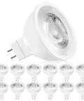 MR16 LED Bulb 50W Equivalent 12V 3000K Soft White Dimmable Spotlight, 500 Lumens, GU5.3 Base, 6.5W, 12 Pack shown