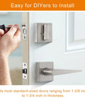 Installing Heavy Duty Front Door Handle Set With Double Door Lock Satin Nickel Finish Includes Dummy Single Cylinder Deadbolt Lever