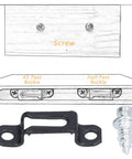 Real Deal Killer Slick Furniture Concealed Connector Two In One Invisible Hide Joint Fastener Kit Smooth Cold Rolled Steel showing screws and buckles.