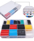 580 Pcs Heat Shrink Tubing Kit With 2 To 1 Shrink Ratio, 7 Colors And 11 Sizes, 125C Insulation in a clear DIY box