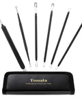 6 Piece Pimple Popper Kit With Stainless Steel Comedone Extractors For Blackhead Removal At Home Facial Care Tools With Textured Grips