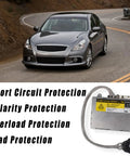 Xenon HID Headlight Ballast Module Replacement For Lexus IS300 ES300 LS430 SC430 RX300 RX330 RX350 RX400H Mazda 6 RX8 Toyota Avalon Celica Direct Fit OE Grade Easy Install shown with car backdrop and protection features