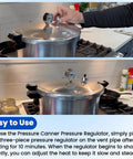 Three Piece Adjustable Pressure Regulator Kit For Canners And Pressure Cookers, 5 10 15 Lb Settings, hand adjusting regulator