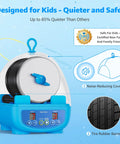 Kid Friendly Rock Tumbler Kit With Dual Noise Reduction, Timer, Three Speeds, and Memory Function showing rubber barrel and cover
