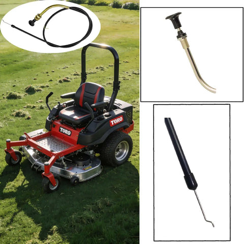 Choke Cable Replacement 36 Inch Length 42 Inch Total For TimeCutter Mower Models 112 9753 The Go To Replacement Fits QSS708GEM QT22KA QT24KA QTE651KA QTE691KA QTE708GEM QTS691KA, black cable on mower