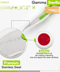 Disposable Scalpel Blades Pack Of 10 Sharp Tempered Stainless Steel With Plastic Handle Individually Wrapped Sterile No 11 shown on package