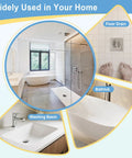 Image showing various home areas like floor drains, bathtubs, washing basins where 50 Inch Reusable Drain Snake 3 Pack Tough Nylon Hooks can be used.