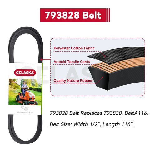 793828 belt made of polyester cotton fabric, aramid tensile cords, quality nature rubber for durability and performance