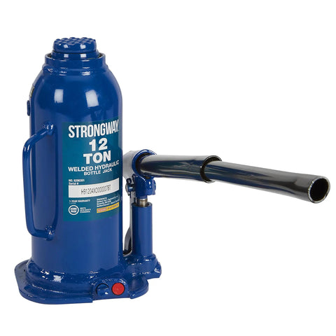 Badass 12 Ton Hydraulic Bottle Jack With High Grade Steel Welded Base For No Sweat Shop Grind Daily Auto Repair And Farm Hauling 15.94 To 18 Inch Lift Height Built Legit