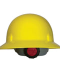 Full Brim Safety Hard Hat with 8 Point Ratchet Suspension in High Visibility Yellow, Lightweight HDPE Construction, Front View