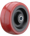 2 Inch Polyurethane Wheel With Roller Bearing Hub Red 165 Lb Load Capacity Smooth Rolling Tire With Minimal Resistance Floor Safe