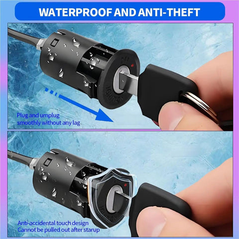 Plug And Play Ignition Switch Lock Key Set Kit For Motorcycles And Electric Bikes with waterproof and anti-theft design.