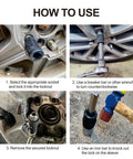 Bolt Nut Extractor Set Heavy Duty Metric Eight To Twenty Seven Millimeter With Impact Lug Removal Tool usage steps