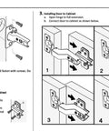 Installation guide for 10 Pack Inset Frameless Soft Close Hinges with 110 Degree 3D Adjustable Clip On Concealed European Hinges.