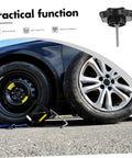 Spare Tire Bolt Adapter And Retainer Clamp for secure mounting of spare tire near car wheel on roadside, no hassle install.
