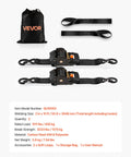 Two Pack Retractable Ratchet Straps 2 Inch By 10 Foot Tie Down Straps With S Hooks And Soft Loops, 3033 Lbs Break Strength, shown with storage bag