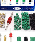 Auto HVAC Hose Gasket Repair Kit With Valve Cores And Seals Total 100 Hose Gaskets Plus 10 Valve Cores And 79 Seals set