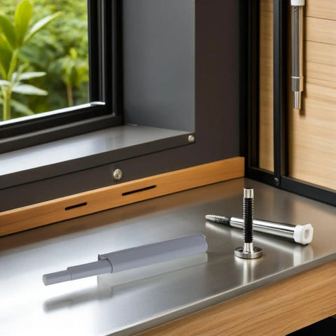 Magnetic Cabinet Door Damper Hinges With ABS Material Soft Close For Cabinets And Drawers on metal surface
