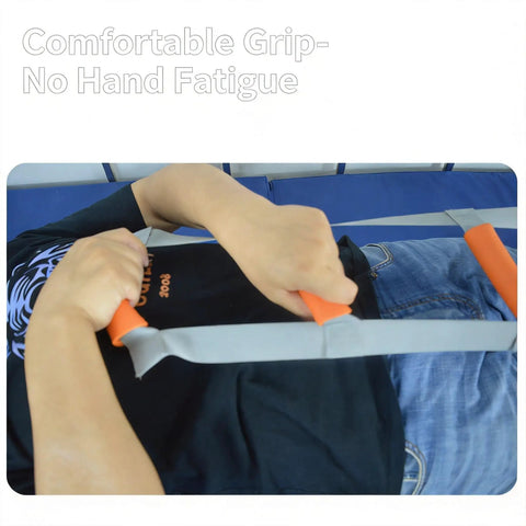 Person using Bed Rise Strap With 5 Ergonomic Handles, 100kg Capacity, Adjustable 230cm Strap, Easy Install Bed Mobility Aid.