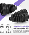 CV Axle Boot Repair Kit For 0.74 To 0.94 Inch Shafts Cuttable Joint Boot Bushing With Clamp And Cable Tie External Ball Cage Protection For Your FWD Or AWD Ride Black, black CV axle boots for FWD and AWD shafts
