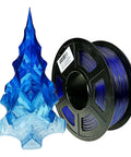 PETG 1.75mm Filament Dual Color Gradient Blue To Translucent 1kg For Ender 3 CR 10 spool with 3D printed sculpture