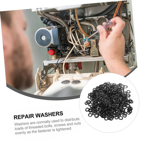 Wave Washer Set 500 Pieces Spring Steel Gasket Assortment Kit For Electrical Connections And Automotive Use Smooth Edges To Reduce Friction Uniform Diameters And Three Wave Design For Reliable Spring Action black washers in repair kit