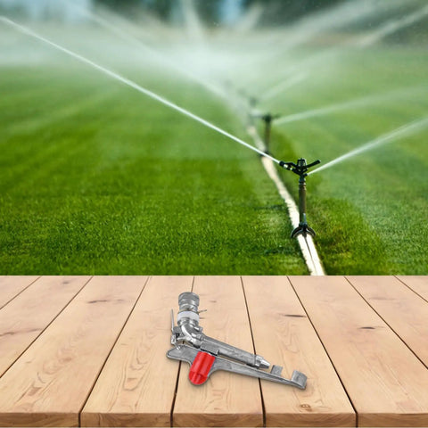 2 Inch Irrigation Sprinkler With 360 Degree Spray Coverage For Big Lawns And Crops, Aluminum Alloy Heavy Duty Sprayer Head