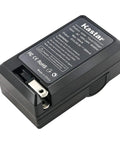 BP-511 BP-511A Lithium Ion Battery With AC Wall Charger for Canon ZR Camcorders and EOS Rebels, foldable wall plug visible