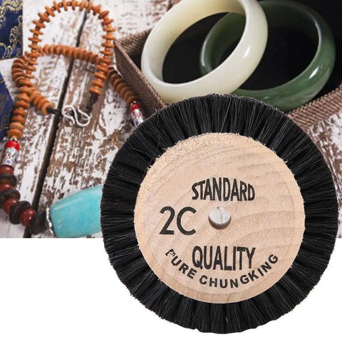 Built Like a Tank Heavy Duty Jewelry Polishing Buffing Wheel With Durable Bristle Hair Brush for Bench Grinder, 65-68 mm size.