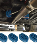4 Pack Rubber Exhaust Hanger Set For Cars Trucks And SUVs, Two Hole Mounts 0.47 Inch, attached to underside of car