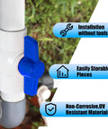 Three Quarter Inch PVC Ball Valve With Slip Connection And Easy Turn Blue T Handle For Water Projects And Outdoor Irrigation