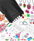 Beginner Resin Craft Kit With Molds And Silicone For Epoxy Resin Projects Includes Dried Flowers Foil Flakes Necklace Cord