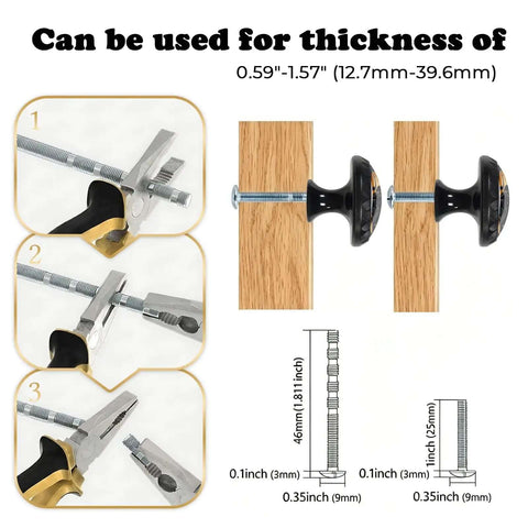 Installation process for 4 Pack Halloween Black Cat And Crescent Moon Acrylic Round Cabinet Knobs Pulls For Drawers And Dressers