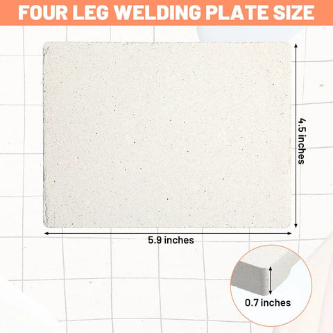 4.5x5.9 inch ceramic welding board from 5 Piece Jewelry Soldering Kit With Honeycomb Ceramic Welding Boards, 2 Soldering Blocks