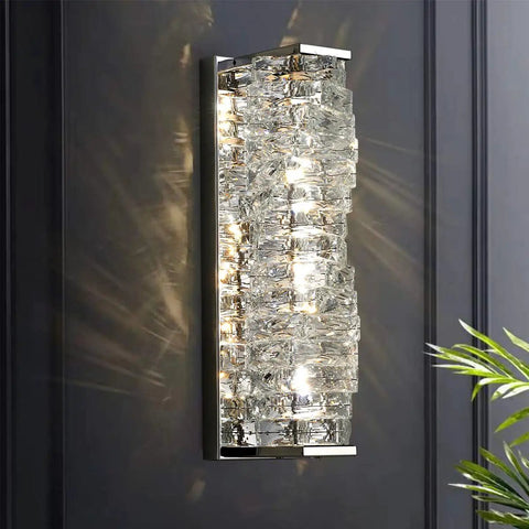 Crystal LED Wall Sconce Light For Living Room And Bedroom Modern Glass Wall Mount Fixture Luxury Interior Wall Lamp