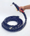 Pro Grade Air Cooled Plasma Cutter Torch Gun PT31 LG40 With 16 Ft Cable 40 Amp Arc Torch For CUT50D CUT 50 CT 312 And CUT40 Anti Touch Safety Switch Durable Metal Fabrication Tool For Pros And DIYers in hand showcasing coiled cable