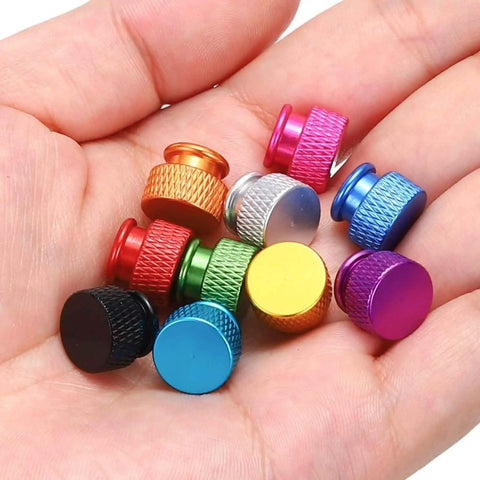 Colorful Knurled Thumb Nuts Set M3 12mm Outer Diameter 10mm Height Aluminum 6061 Anodized Bright Black Hand Screws in hand