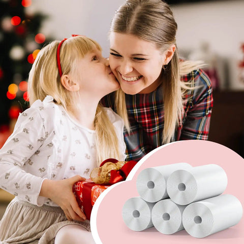 Instant Camera Refill Paper 5 Roll Set For Kids Instant Print Camera, HD Thermal Print Sheets No Ink BPA Free, Portable Refill Paper Kit For Quick On The Go Photo Printing. 5-roll thermal paper set