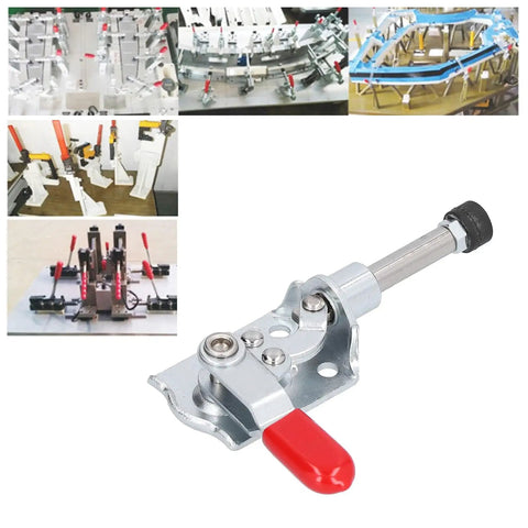 Heavy Duty Push Pull Toggle Clamp With Quick Release For Woodworking And DIY Projects 40Kg Holding Capacity Reliable Fast Positioning Jig Stainless Steel Clamp For Welding Repair And Manufacturing on fixture