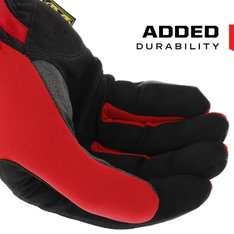 FastFit Work Gloves With Precision Fit For Dexterity And A Grip On Point Anti Slip And Abrasion Resistant Heavy Duty Touchscreen Compatible Vibration Damping Multipurpose Use Size Large Color Red