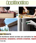 200 Piece Stainless Steel Wood And Sheet Metal Screws Set With Three Sizes Eight By One Half Inch Eight By Three Quarters Inch And Eight By One Inch Phillips Flat Head Drive For Wood Gypsum Board Plastic DIY Projects being used in various applications.