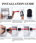 Installation guide for Five Hole Nylon Cable Gland IP68 Waterproof With Adjustable Locknut For 3 To 6mm Wire Dia, 25mm Thread