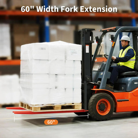 Heavy Duty Steel Forklift Extensions 94 Inches Long Top Shelf Pallet Fork Attachment Built Tough For Warehouses Fits Standard 4-5 Inch Forks With A Legit 4600 Lbs Capacity Rock Solid Set Of Two