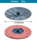 Close-up of 58 Piece 3 Inch Quick Change Sanding Disc Set For Die Grinder Surface Prep And Finishing With Aluminum Oxide Abrasives
