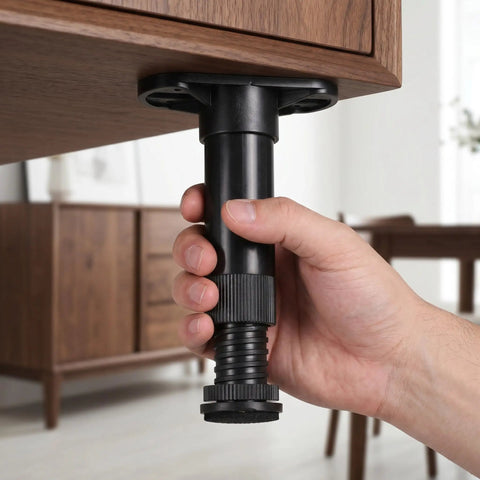 Hand adjusting 4Pcs Height Adjustable Furniture Support Legs For Leveling And Stabilizing Cabinets Sofas And Dressers 5.9 To 9.4 Inch Adjustable Feet